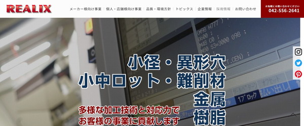 リアリックス公式HPキャプチャ